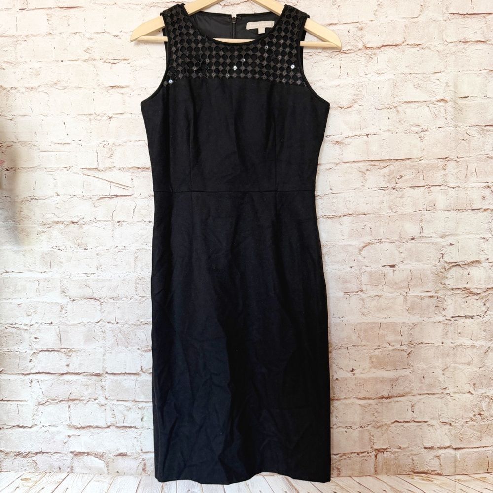 Banana Republic Vintage Wool Sequin Sheath Dress